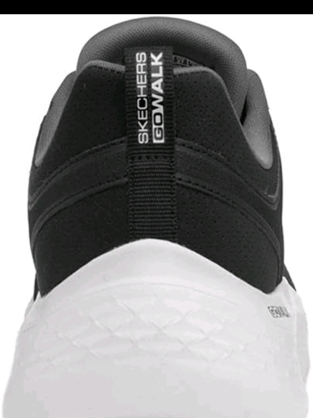 Skechers Men's Black Mesh Sneaker with White Sole and Green Accent - Picture 6 of 9